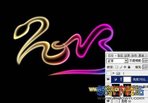 Photoshop实例教程:纯手工制作炫彩2013蛇年文字