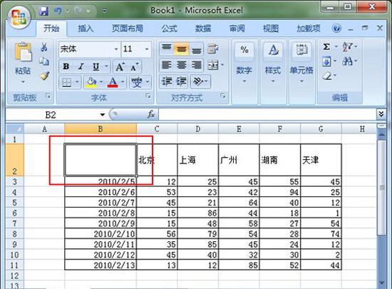 excel表格中画各种斜线的方法 领航软件教程