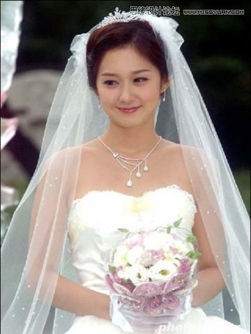 Photoshop使用通道抠出透明婚纱的新娘   领航软件教程