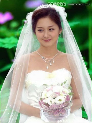 Photoshop使用通道抠出透明婚纱的新娘,PS教程,思缘教程网