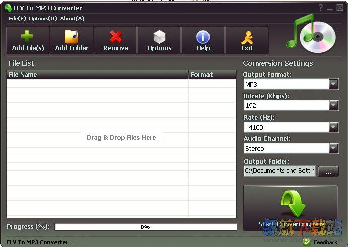 FLV to MP3 Converter(视频转换mp3软件)
