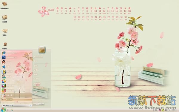 2012年3月日历Win7桌面主题