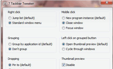 win7任务栏调整(7 Taskbar Tweaker)