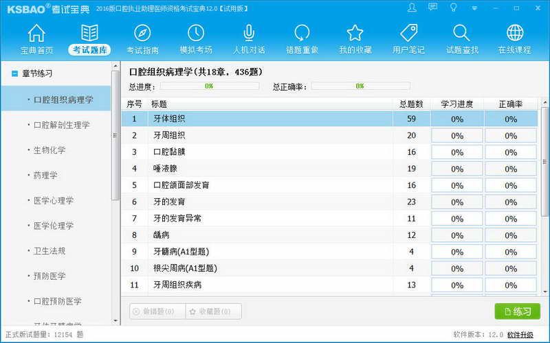 2016版口腔执业助理医师资格考试宝典